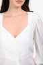Frame White Buttoned Silk Blouse Size XS