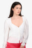 Frame White Buttoned Silk Blouse Size XS