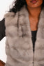 Brunello Cucinelli Grey Mink Cashmere Tie Vest Size 42
