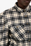 Isabel Marant Etoile Black/White Wool Puff Sleeve Plaid Top Size 42