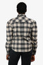 Isabel Marant Etoile Black/White Wool Puff Sleeve Plaid Top Size 42