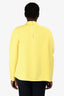 Tibi Yellow Pleated Mockneck Long Sleeve Blouse Size 8