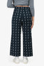 Akris Punto Navy Blue/White Sailboat Printed Pants Size 6 US