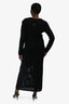 Nili Lotan Black Crochet 'Zera' Maxi Dress Size M
