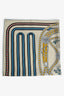 Hermès Cream/Blue/Gold Silk 'Grand Tralala' Scarf 90