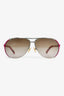 Christian Dior Silver/Pink Aviator 'Dior Chicago2' Sunglasses