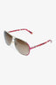 Christian Dior Silver/Pink Aviator 'Dior Chicago2' Sunglasses