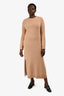 Loro Piana Brown Baby Cashmere Sweater Dress Size 40