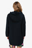 Loro Piana Navy Cashmere Cable Knit Zip-Up Sweater Size S