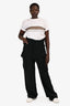 Rick Owens Black Virgin Wool Blend Cargo Thin Trousers Size 50 IT Mens