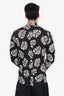 Dolce & Gabbana Black/White Leaf Print Button Down Shirt Size 38
