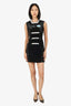 Louis Vuitton Black/Silver Leather Sleeveless Biker Dress Size 36