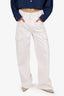 Agolde White Denim Cargo White Leg Jeans Size 26