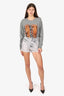 Rag & Bone Grey Jean Printed Shorts Size S