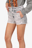 Rag & Bone Grey Jean Printed Shorts Size S