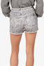 Rag & Bone Grey Jean Printed Shorts Size S
