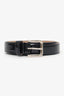 Dolce and Gabbana Black Patent Leather Thin Belt Size 85 cm