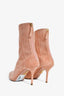 Aquazzura Pink Suede Heeled Boots Size 36.5