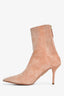Aquazzura Pink Suede Heeled Boots Size 36.5
