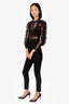 Self-Portrait Black Lace Panelled Hall Jumpsuit Size 2