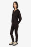 Louis Vuitton Brown Cashmere/Silk LV Hoodie With Track Pants Set Size M