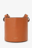 Alohas Brown Leather Drawstring Bucket Bag