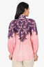 Zimmermann Pink Ramie Tiggy Billow Blouse Estimated Size M