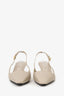 Givenchy Taupe Leather G Cube Slingback Heels Size 37.5