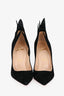 Christian Louboutin Black Suede Victorina Flame Pumps Size 36.5