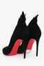 Christian Louboutin Black Suede Victorina Flame Pumps Size 36.5