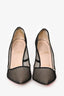 Christian Louboutin Black Mesh Pointed Heels Size 36.5