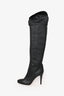Jimmy Choo Black Leather Over The Knee Boots Size 36.5