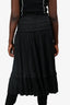 Ulla Johnson Black Pleated Midi Skirt Size 10