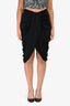 Isabel Marant Black Slinky Midi Skirt Size 40