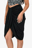 Isabel Marant Black Slinky Midi Skirt Size 40