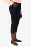 Nili Lotan Navy Wool Slim Fit Ankle Trousers Size 6