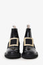 Roger Vivier Black Patent Leather Viv' Rangers Chelsea Boots Size 36.5