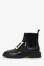 Roger Vivier Black Patent Leather Viv' Rangers Chelsea Boots Size 36.5