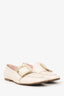 Roger Vivier Cream Leather Buckle Loafer Size 37