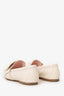 Roger Vivier Cream Leather Buckle Loafer Size 37
