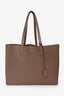 Saint Laurent Taupe Leather Tote with Pouch