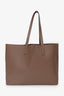 Saint Laurent Taupe Leather Tote with Pouch