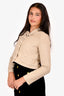 Chloe Cream Silk Tweed Crop Blazer Size 38