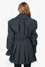 Jacquemus Dark Grey Wool Pleated Blazer Dress Size 38