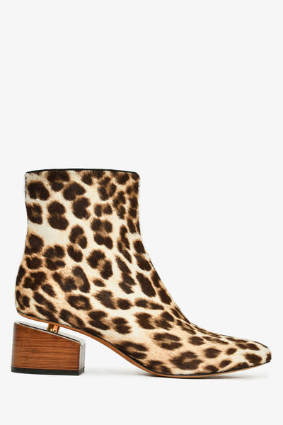 Alexander Wang Pony Hair Leopard Print Ankle Boots Size 38 – Mine