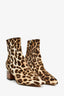 Alexander Wang Pony Hair Leopard Print Ankle Boots Size 38