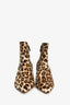 Alexander Wang Pony Hair Leopard Print Ankle Boots Size 38