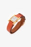 Hermès Orange Leather Heure H Double Tour Watch