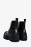 Balenciaga Black/Pink Leather 'Strike' Combat Boots Size 36