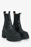 Ganni Black Rubber/Patent Leather Ankle Boots Size 36